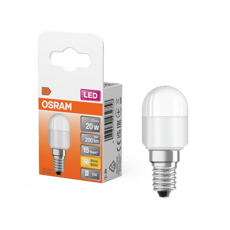 OSRAM E14 LED SPECIAL T26 Lampe klein matt 2,3W wie 20W warmweißes Licht - für kleine Leuchten und als Kühlschrank